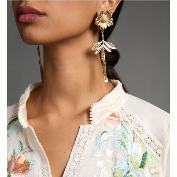 Anthropologie Tiny Hartford Embroidered Top . - Picture 2 of 5